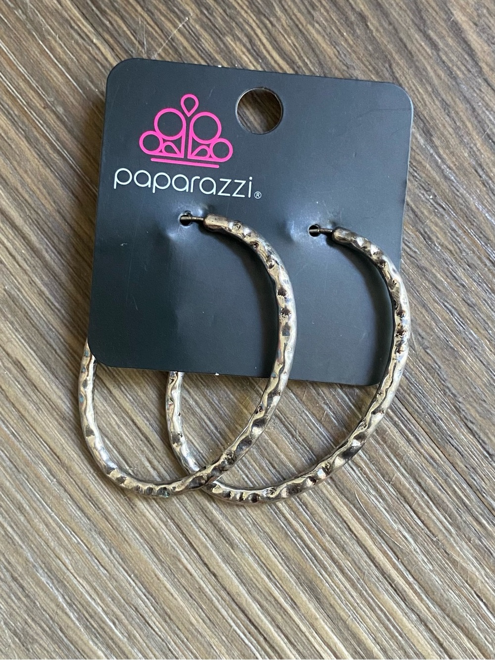 Paparazzi Silver Textured Hoop Earrings